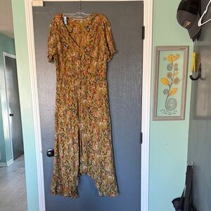 Baltic Born Mustard Floral Midi Dress